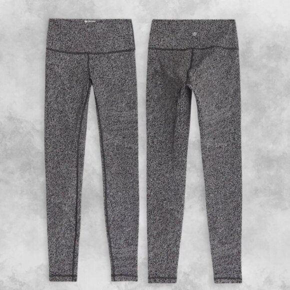 Lululemon Wunder Under Legging Pants Hi-Rise Tight Fit Heathered Black Women's 4 - Picture 5 of 9